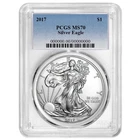 2017 $1 American Silver Eagle PCGS MS70 Blue Label