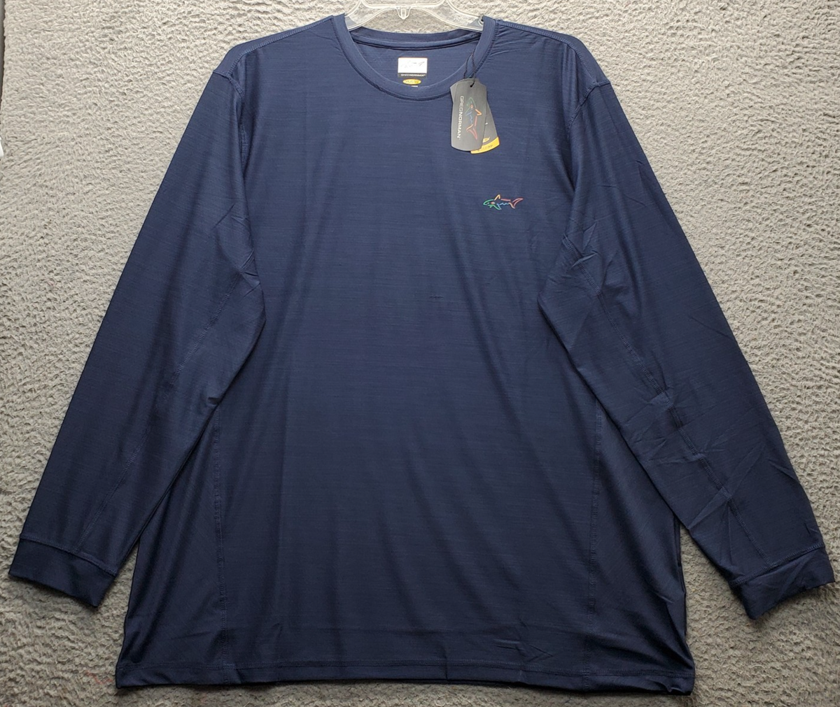 Greg Norman Golf Shirt Mens XXL Navy Performance Stretch Play Dry 