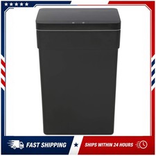BestOffice 13 Gallon Automatic Trash Can Touch-Free Sensor Black 50L