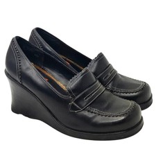 Vintage Black platform Loafers Size US 9.5