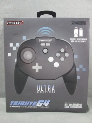 Retro-Bit TRIBUTE64 Ultra Edition N64 2.4 GHz Wireless Controller Kool Brands