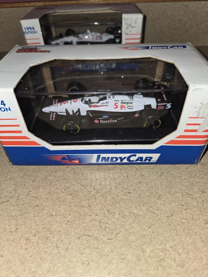 Coche de juguete Indycar Fórmula 1 F1 1994 de carreras de colección escala 1:43 #5 y #1 cantidad = 2 Foto 2 de 3