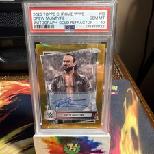 2025 Topps Chrome WWE - Autographs Drew McIntyre #19 Gold Refractor /50 (AU)