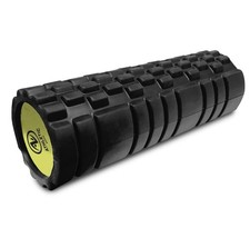AV Athletic Deep Tissue Massage Foam Roller Black 18in for Back Legs Gym Yoga