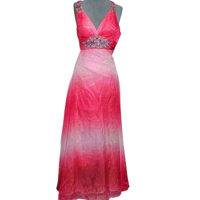 Riva Designs Chiffon High Low Hem Maxi Dress Size 2