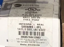 Superior HVAC Refrigeration Ball Valve Full Port 1/4 586wbs-4fl