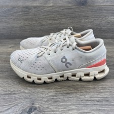 On Cloud X Running Shoes Womens 6 Cream Coral Mesh Training Sneakers 3WE30073297