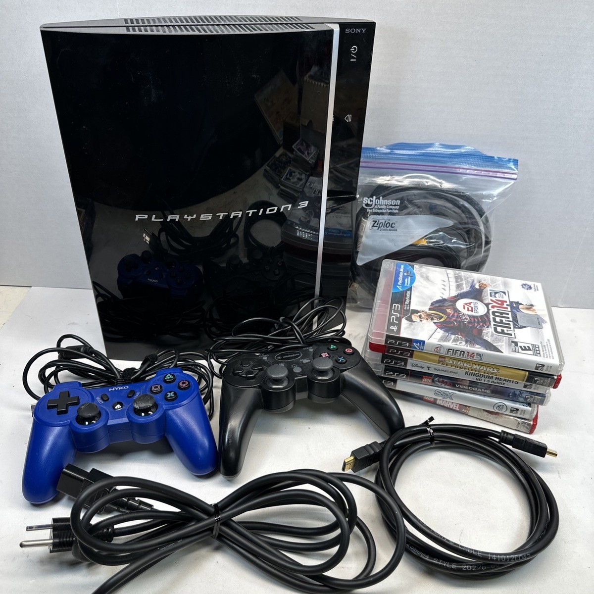 PS3 Console Sony PlayStation 3 Fat Bundle CECHk01 74GB (Tested