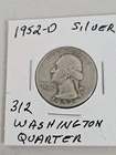 1952   D Washington Quarter VG+/F Condition 90% Silver-Better Date # 312