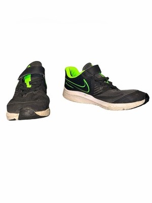 Nike Star Runner 2 PS Anthracite Electric Green Youth Size 2.5Y AT1801-004
