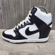 Nike Dunk Sky HI Hidden Wedge Panda Size UK 6 Black White Leather Trainers Rare 