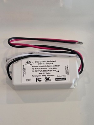 Ironsmith Lighting LED Driver LD021D-CA05042-M18F 21W 500mA Phase Dimming New