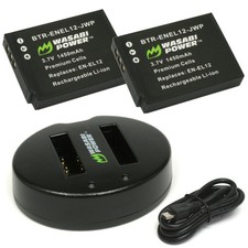 Wasabi Power Battery 2-Pack and Dual Charger for Nikon EN-EL12