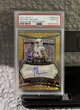 2024 Select Michael Wilson Signatures-Gold Prizm #SP-MWN PSA 02 /10