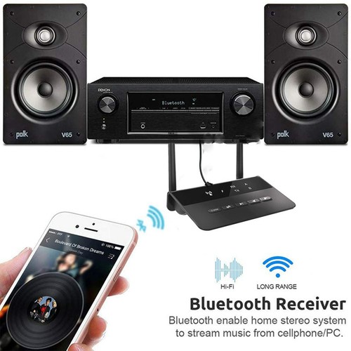 Bluetooth 5.0 RCA Transmitter Receiver Audio Adapter Converter 3.5mm AUX Jack S - Afbeelding 7 van 19
