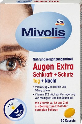 Mivolis Augen Extra Sehkraft + Schutz, Tag + Nacht, Kapseln, 30 St., neu&ovp