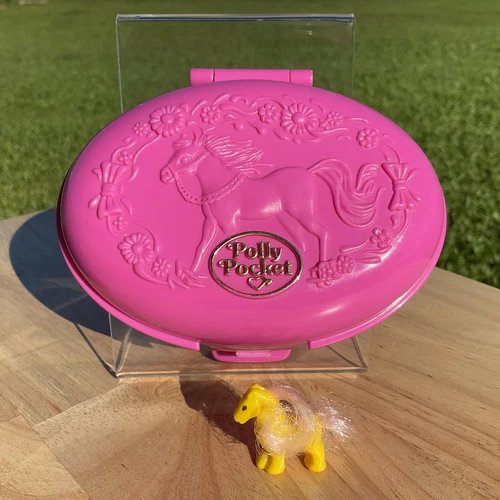 Vintage Polly Pocket Palomino Pony 1995 w/ 1 Pony figure Not Complete Bluebird