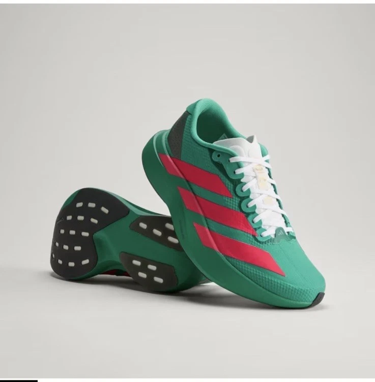 Adizero EVO SL WOVEN Women Size 7.5 Green And Red Running Shoes