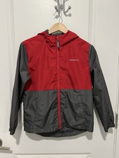 Eddie Bauer Boys Youth Kids Full Zip Jacket Medium 10 Red/Gray