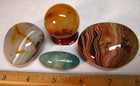 4 AGATES CARNELIAN SARDONYX CHALCEDONY AMAZONITE MADAGASCAR #329 — photo 4