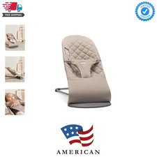 Bouncer Bliss, Sand Gray, Woven, Classic Quilt  2-in-1 Adjustable Baby Bounc...