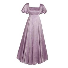 Regency Dresses for Women Elegant Empire Waist 1820s Small Light Purple