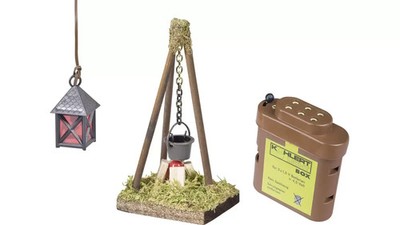 Kahlert Licht Krippenlicht Set Laterne Lagerfeuer Batteriebox LEDs Krippenbau