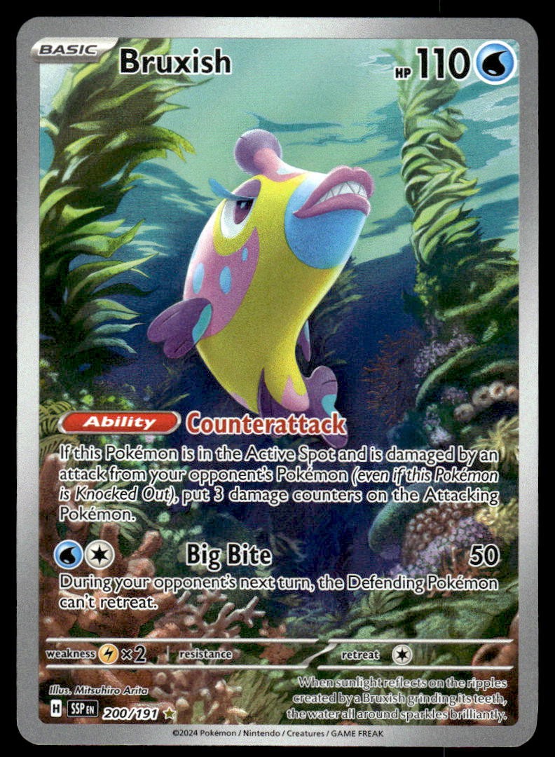 Pokemon TCG Surging Sparks #200/191 Bruxish NM