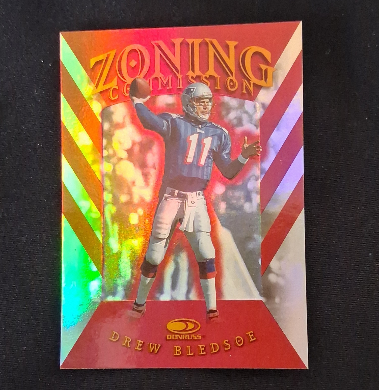 Donruss 1997 Drew Bledsoe Patriots Zoning Commission Insert #5 1516/5000