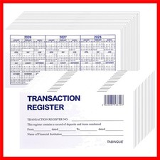 24 PCS Check Registers for Personal Checkbook, Easy to Read Checkbook Register