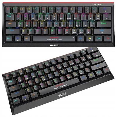 Gaming Keyboard Mechanical TKL 61 Keys RGB LED Anti-ghosting
