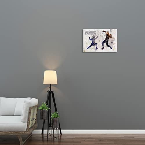 Fencing Wall Art Prints - Sports Motivational Canvas Wall Art - Canvas Framed - Picture 4 of 7