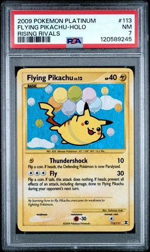 PSA 7 Flying Pikachu Holo Rising Rivals #113 2009 Rising Rivals 120589245