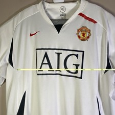 Manchester United 2008/2009 Away Football Shirt Nike Fit Soccer Jersey Size XL