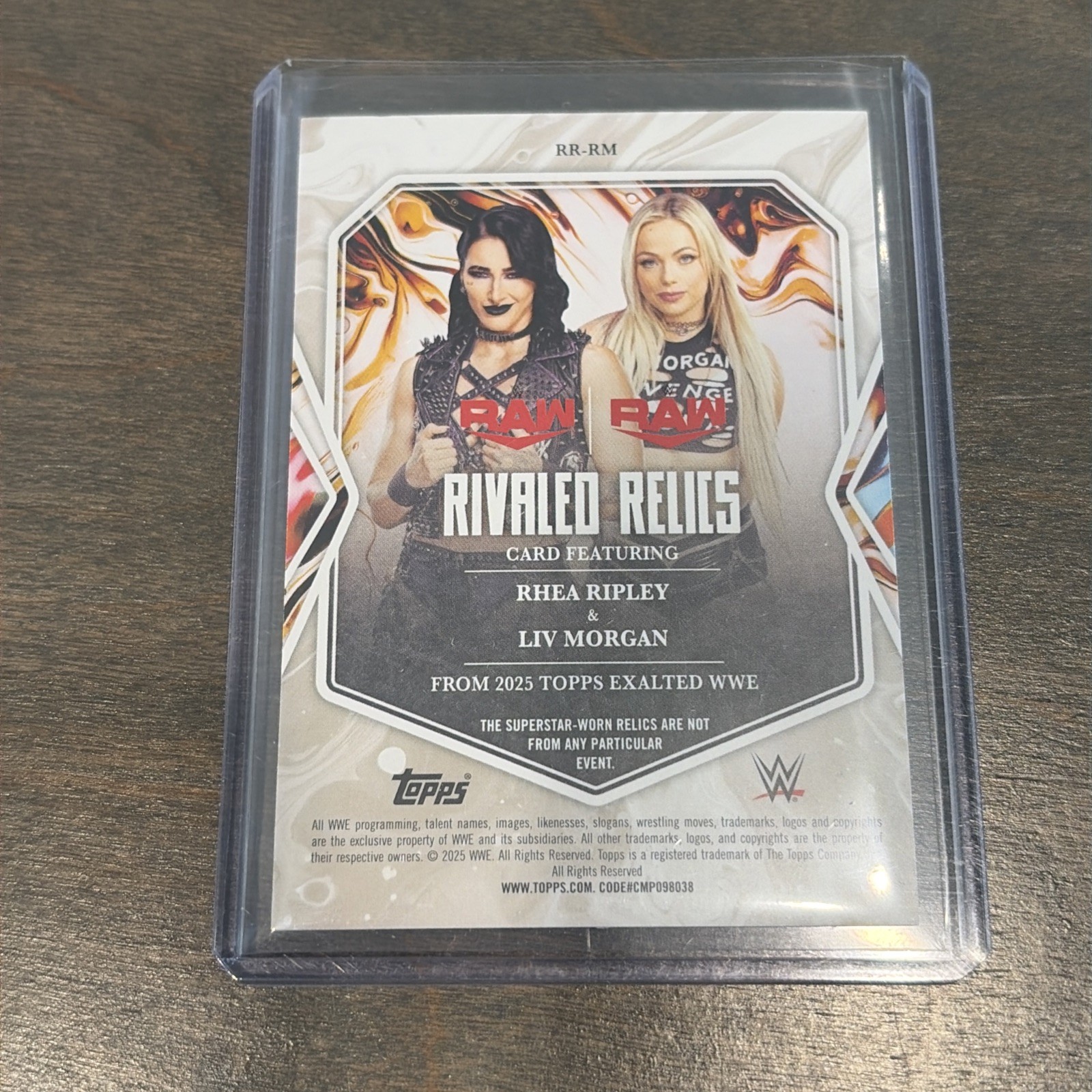 Rhea Ripley & Liv Morgan WWE 2025 Topps Exalted Rivaled Relics 88/99 view 4