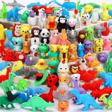90Pcs Animal Erasers Bulk Cute Desk Pets Puzzle Erasers Take Apart Cool 3D Er...
