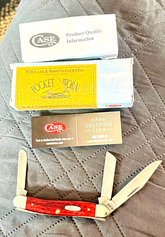 Case XX Pocket Worn Old Red Bone Corn Cob medium Stockman Knife 63188SS (8 dot)