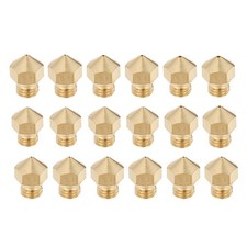 3D Printer Nozzle Fit for MK10,for 1.75mm Filament Brass,0.2mm - 1mm Total 18pcs