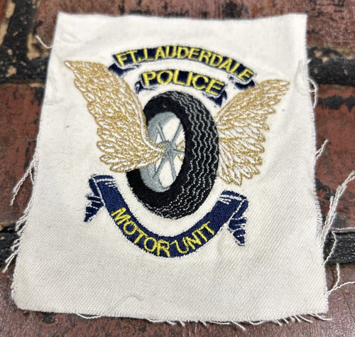 Fort Lauderdale Polizei Motorrad Motor Unit Patch Tuch Vintage