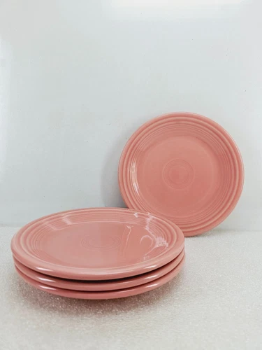 set lot 4 SALAD PLATE peony pink NEW FIESTA 7 1/4"