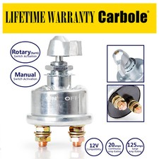Carbole DC12V Master Battery Disconnect Switch Kill 2 post SPST Cut off On Off