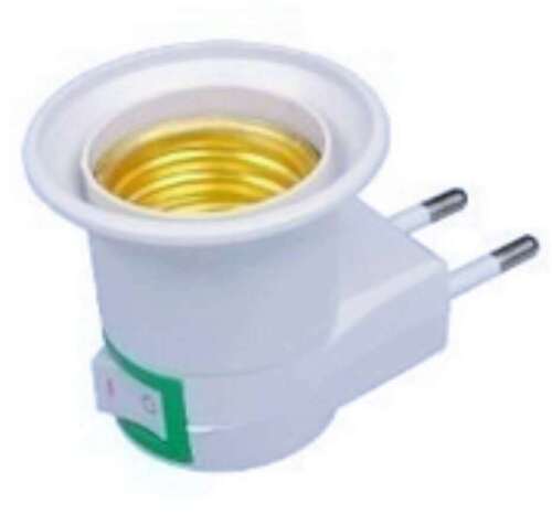 E27 Light Bulb Socket Adapter Screw European Night Lamp Holder Switch EU Plug
