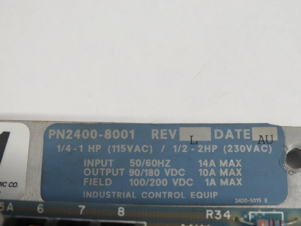 Emerson 2400-8001 Focus 1 Drive REV L 90/180VDC 10A Output AS IS - Image 3 of 3