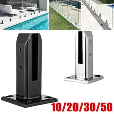 10-50PCS Railing Clamp Glass Clip Floor Standing Stairs Pool Spigots Balustrade