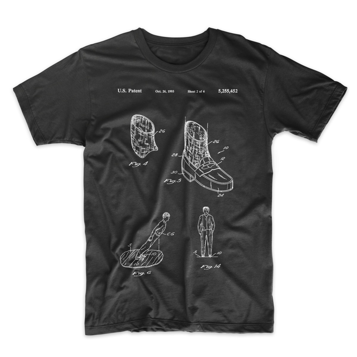 Michael Jackson Anti Gravity Shoes Art Patent T-Shirt. Black