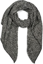 Echarpe tissée en zigzag doux de forme asymétrique, chaude en hiver, étole