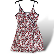 Vineyard Vines Target Hibiscus Whale V-Neck Wrap Dress Women's Med No Belt READ*