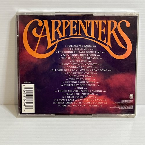 Carpenters Singles 1969 - 1981 CD Aus Pressing 490-456-2 - Picture 2 of 3