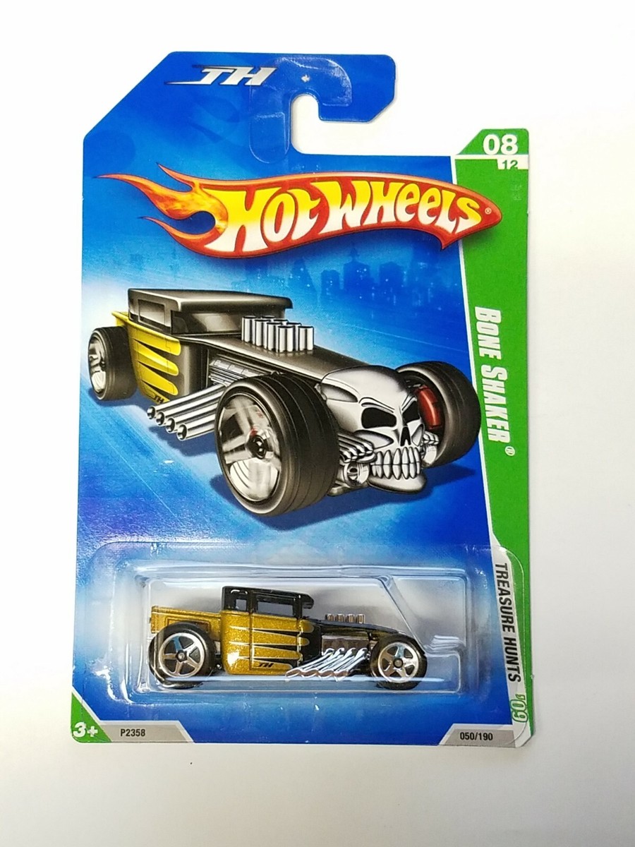 Hot Wheels 2009 Treasure Hunt BONE SHAKER Car Black Gold #8/12 #50
