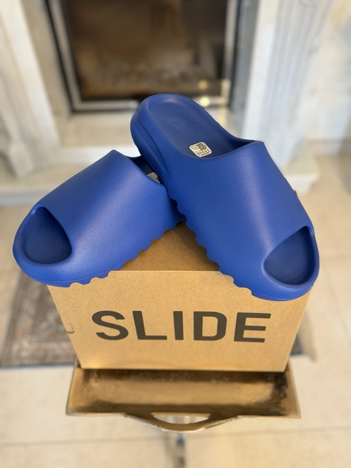 Adidas Yeezy Slide EU43 US9 Azure Blu ID4133 DS Nuove!